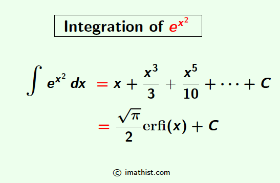 Integral Of E x 2 Integration Of E x 2 IMath